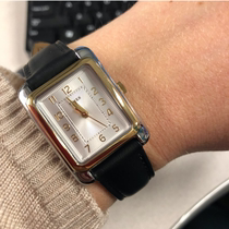 American Timex simple retro belt small square watch female black TW2T28900 ultra long life