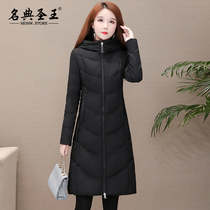 Cotton clothes 2019 new women winter coat Korean version of thick hooded long down cotton clothes women knee long cotton padded jacket