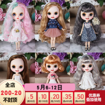 DBS Blythe small cloth doll change makeup frosted finished hand painted makeup open mouth tooth smiling face tonic full eye