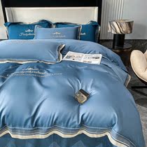 100 double strands long suede cotton four pieces of pure cotton full cotton quilts bed linen bed Hat Bed Bedding Hotel Bare Sleeping 4