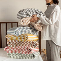Day-style geranium cotton summer quilted by striated full cotton knit air conditioning Summer cool quilted by single double children thin quilt water machine washout