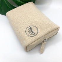 Export Canada West United Airlines Flax Whole Cotton Wash Bag Portable travel Travel Containing bag Makeup Bag Joint