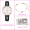 Sanrio Authentic Pink and White Vertical Painting Gift Box 281 Rose Gold Shell White Face Black Belt+6003 Upgraded Edition - Kitty Cat - Rose Gold Spot