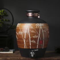 Non-earth pottery old wine jar Jingdezhen ceramic wine tank 10 20 30 50kg household sealed cellar wine tank