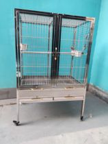 304 stainless steel bird cage parrot cage black phoenix peony tiger skin custom multi-story villa