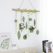 Wall simulation green planting ins Nordic flower shop Creative wall-mounted plant headboard pendant pendant background wall decoration
