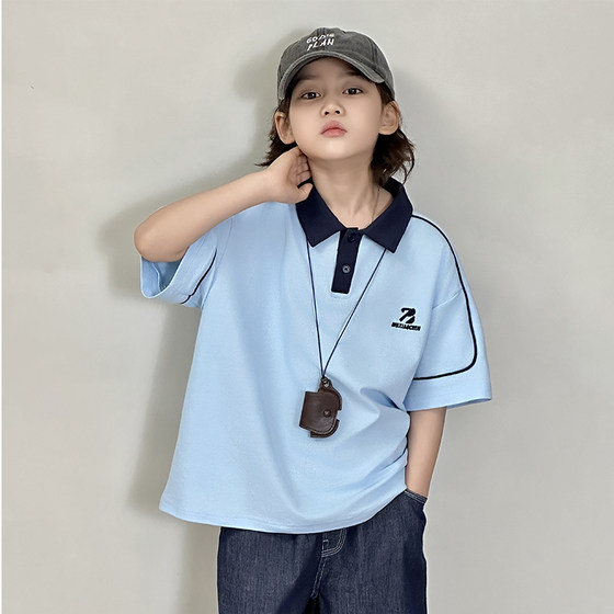 Boys POLO shirt short-sleeved summer 2025 new children's Korean version half-sleeved top boys summer T-shirt thin style
Boys POLO shirt short-sleeved summer 2025 new children's Korean version half-sleeved top boys summer T-shirt thin style
