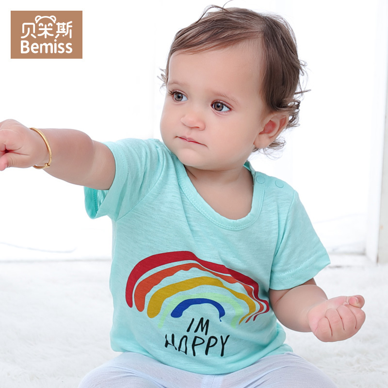 Baby Short sleeve top Boys T-shirt Summer cotton baby half sleeve T-shirt Girls clothes 6 months 0-3 years old