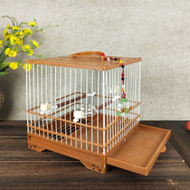 Plastic steel bird cage with chassis show eye embroidered eye bird cage plastic bath cage soybean square cage soybean square cage Willow Bird Cage
