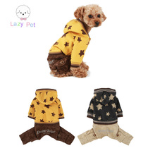 Lazy Pet Korea PA cat and dog Pet sweater Star hooded fake two autumn and winter four-legged clothes