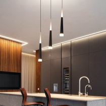 Led bar Desk Front Desk Small Chandelia Modern Minimalist Creative Personality Single Head Nordic Long Cylinder Cylindrical Cone Dining Table