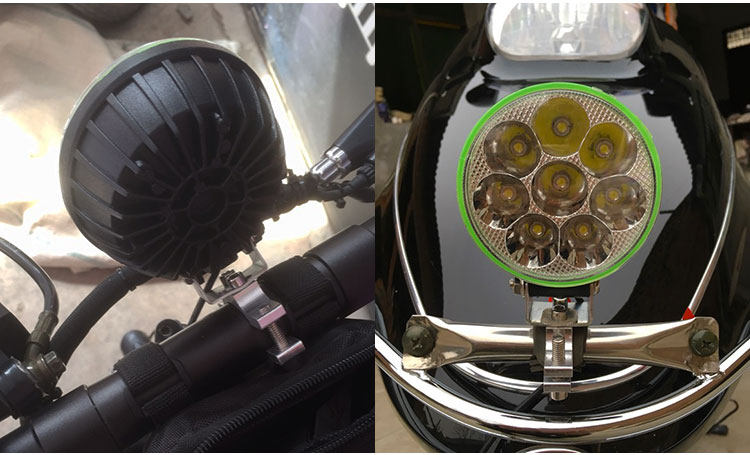 电动车灯超亮外置大灯摩托车led灯泡改装射灯电单车灯12v48伏60v