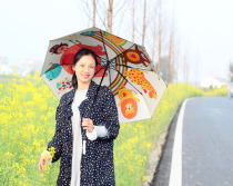 Creative Little Black Umbrella Woman Korea Qing Shinsen System Baro Sun-proof UV-proof Goddess Sun-proof