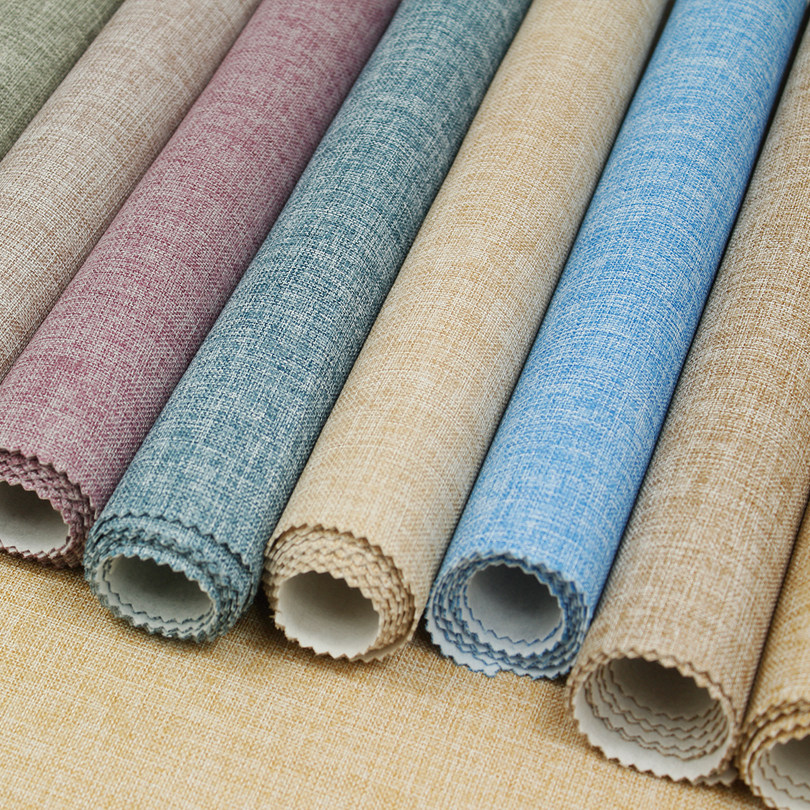 高档亚麻无缝墙布现代简约素色欧式背景墙纯色卧室壁布工程家装修