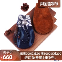 YVES Ancient cloth towel cloth bag wallet Deerskin bag Ancient cloth bag Satchel storage bag Ancient cloth rope Non-goros