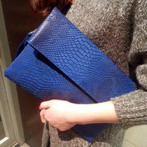 Hong Kong I.Tgreg clutch bag Korean version womens bag banquet envelope bag snake pattern personality handbag crocodile pattern cross body bag
