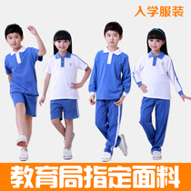 Shenzhen School Uniform uniform Primary School students summer and autumn dress Sports mens and womens suits short sleeve top quick-drying thin shorts