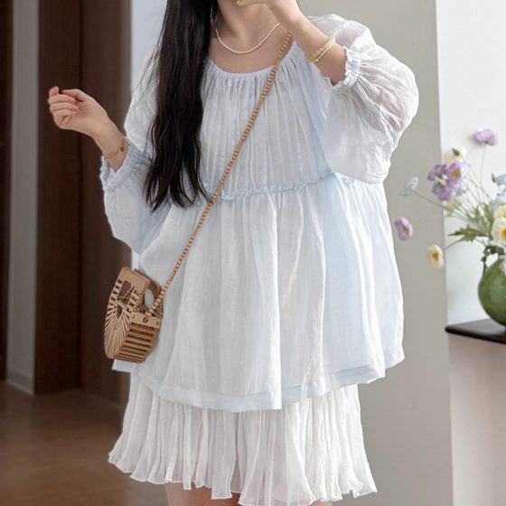 Qingshuilan Heavy Industry Homemade Natural Fermented Washed Worm-spinned 100 Ramie Loose Nine-Sleeve Top for Women Exclusively Made
Qingshuilan Heavy Industry Homemade Natural Fermented Washed Worm-spinned 100 Ramie Loose Nine-Sleeve Top for Women Exclusively Made