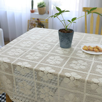 Retro nostalgic handmade crochet sofa towel cotton woven hollow fabric tablecloth universal cover tablecloth tablecloth