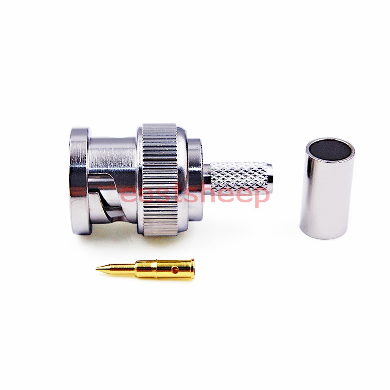 all copper rf connector bnc-c-j-3/bnc-c-j-4/bnc-c-j-5 bnc male crimp type