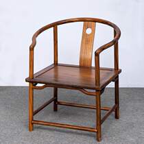 Walnut full solid wood Ming-style circle chair New Chinese Taishi chair Zen chair Tea chair backrest chair Master chair Single chair