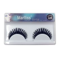 Blue Maris False Eyelash 829 Natural Dense Crossing Cotton Hard Stems Nightclub Stage Makeup Full 10 Pairs