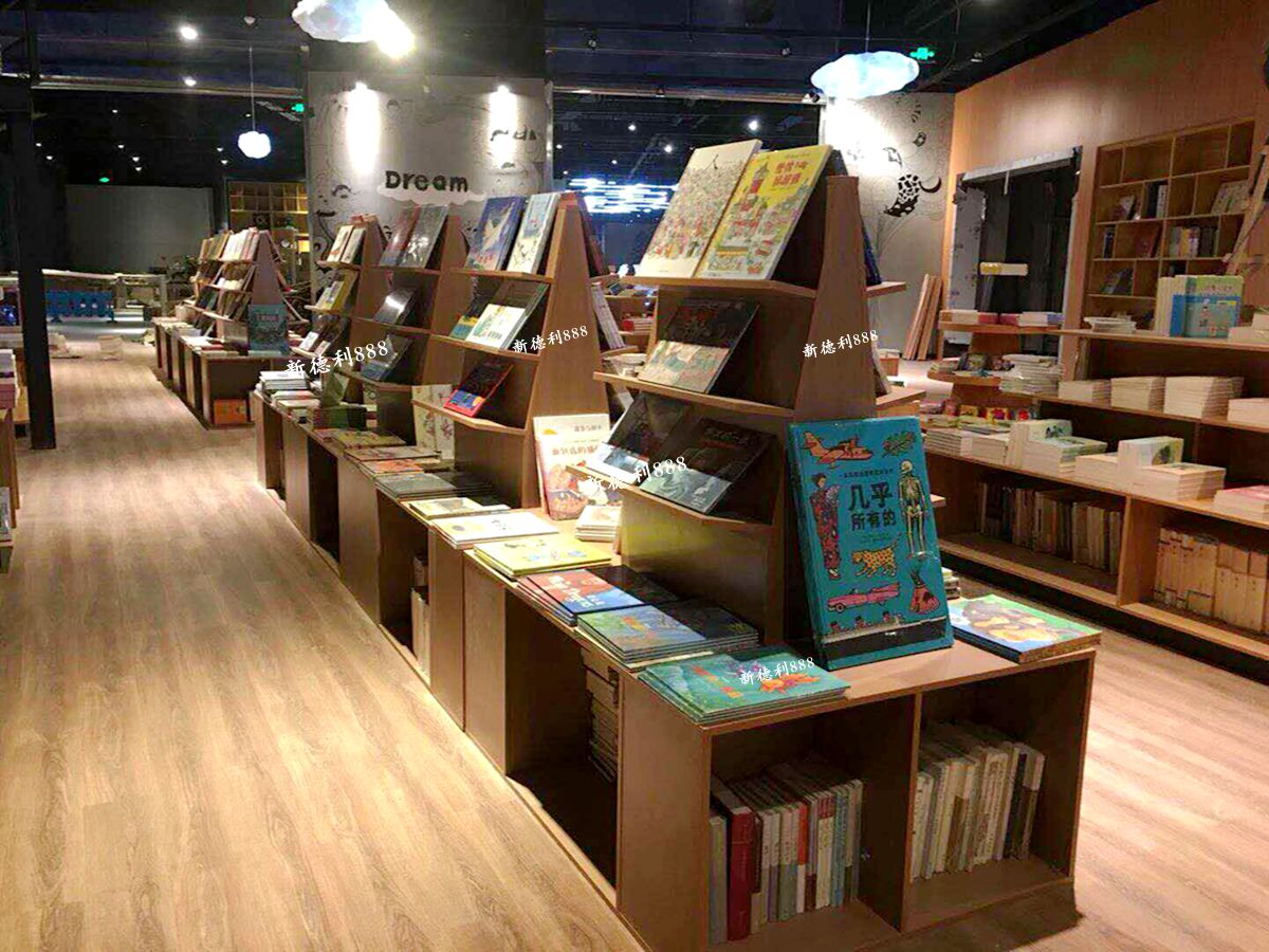 做木质货架书柜图书展示柜图书柜书店货架展示架儿童书柜中岛柜