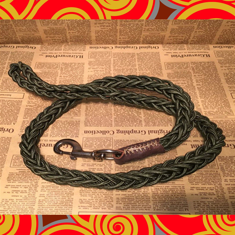 清仓比特斗犬铁钩八股牵引绳 大型宠物遛狗带 猛犬训练用品装备