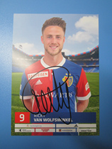 17 18 season Basel Switzerland Van Wolfswinkel autographed official card
