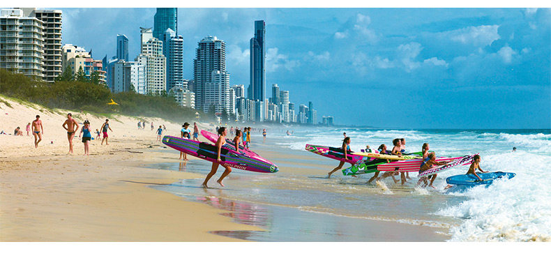 懒猫旅行 澳大利亚旅游 黄金海岸冲浪者天堂冲浪课程一日游