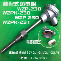 Shanghai meter WZP-230 WZPK-231 platinum thermal resistance pt100 Phi 1 2 L=350mm 0-300 °C