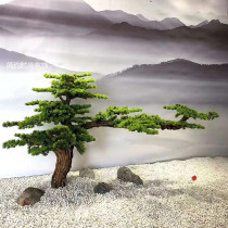 Simulation welcome pine decoration Indoor landscaping Fake tree Beauty pine art decoration tree Pine needle tree floor-to-ceiling floral window