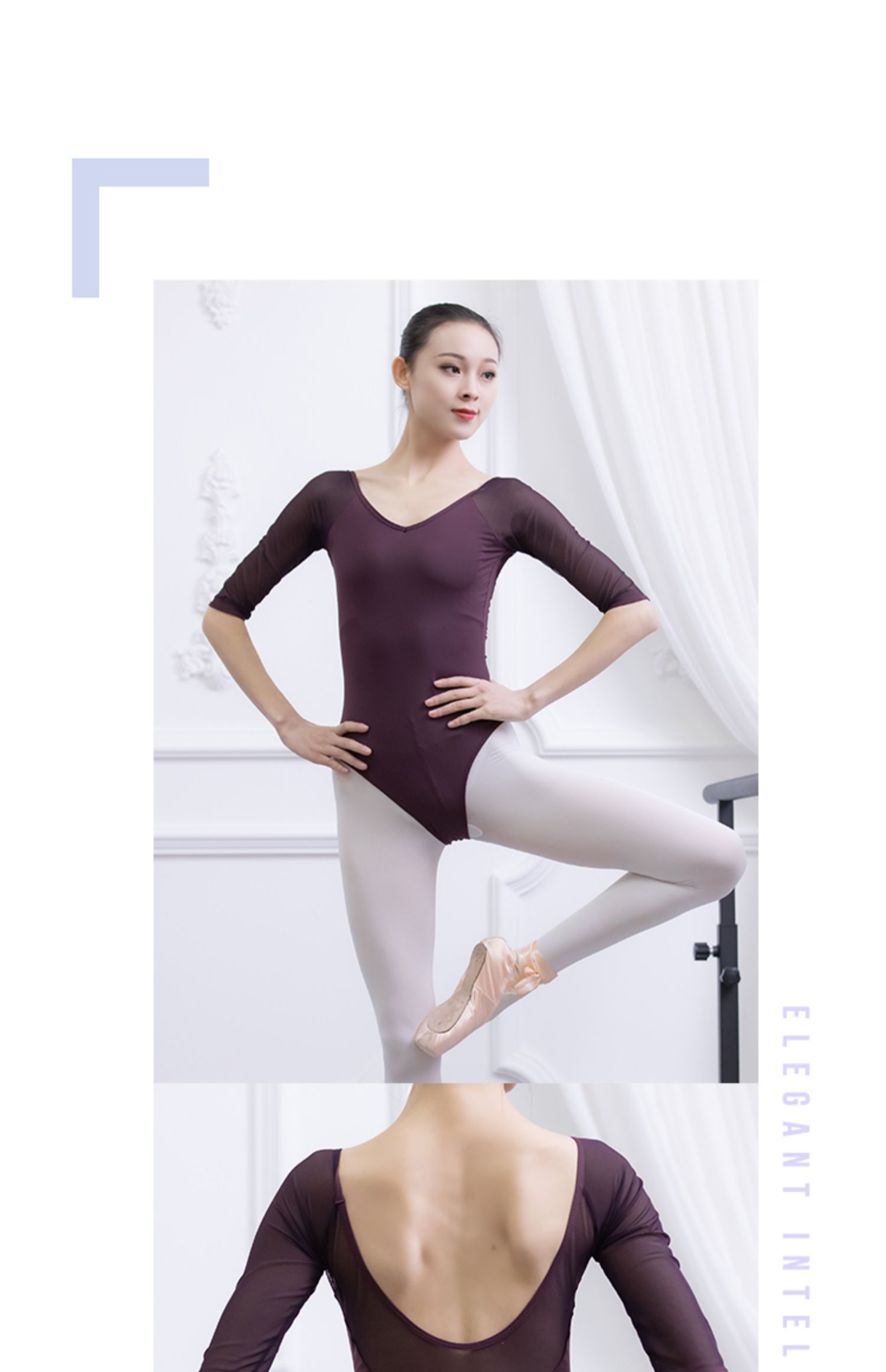 云逸芭蕾体服练功服女童成人夏季短袖连体服舞蹈基训服形体训练服