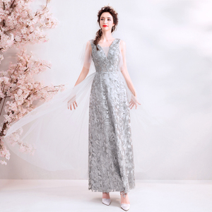 Flying Elegant Birthday Annual Party Performance Evening Dress  