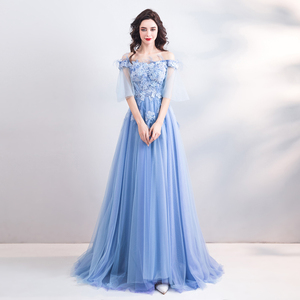 Fairy Yarn Elegant Bride Wedding Salute Dinner Annual Party Dress 