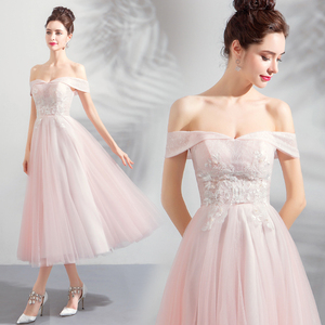 Wedding Dresses Slender Crystal Pink Bride Short Wedding Dresses  
