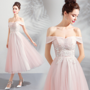 Wedding Dresses Slender Crystal Pink Bride Short Wedding Dresses  