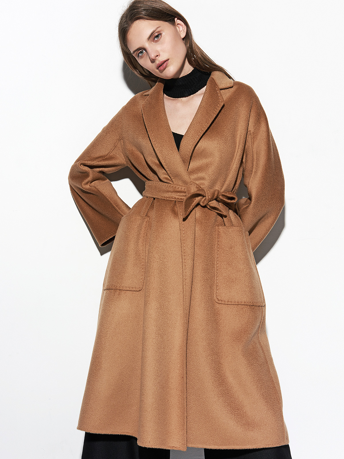 经典款水波纹羊绒大衣,三代人都可以穿的衣服,永不过时