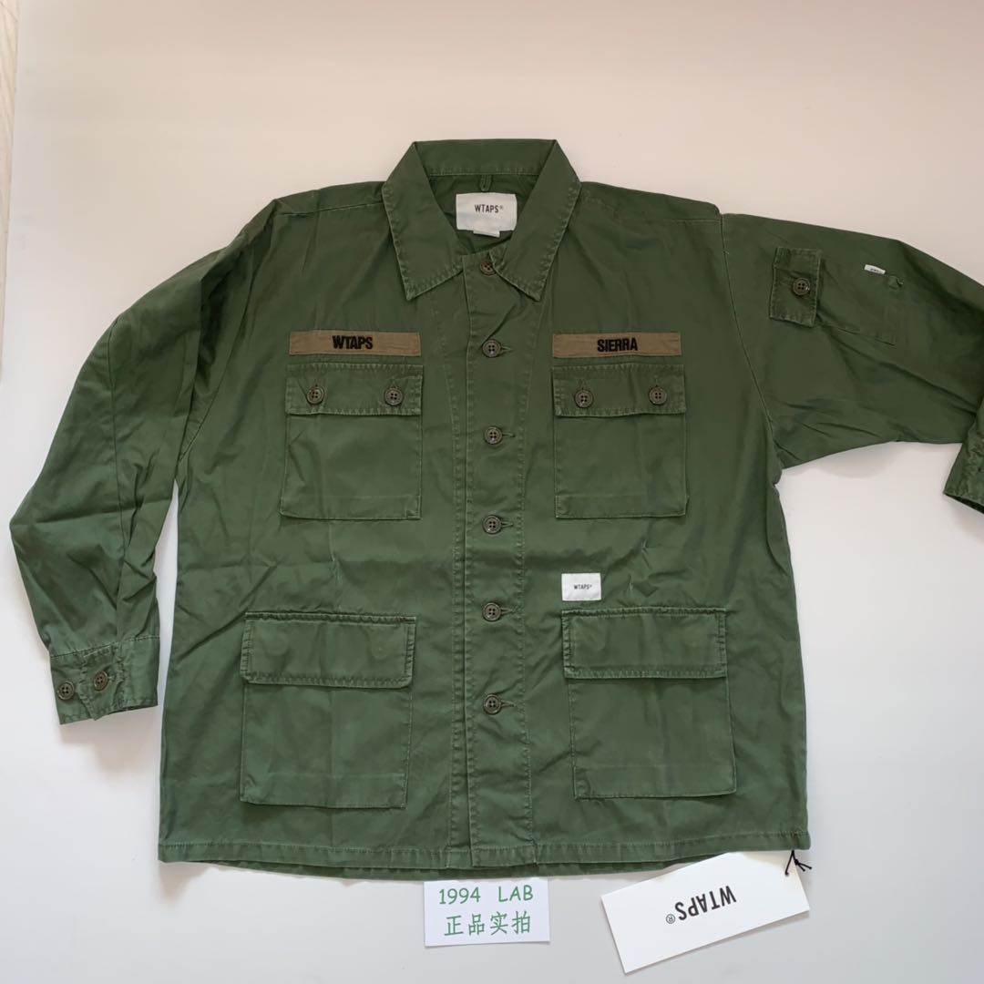 現貨WTAPS JUNGLE LS 01 SHIRT 19SS 四口袋襯衫外套水洗軍黑綠-Taobao