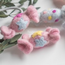 Magic Candy wool felt solid sweet germination rope hairpin brooch keychain original handmade super high quality