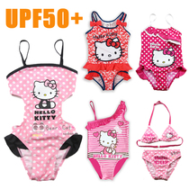 HELLO KITTY childrens swimsuit girl conjoined baby baby swimming suit split bikini middle child