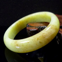 Xinjiang Hetian Jade boutique collection with sugar Qin Topaz wide bracelet thick rare jade bracelet market price twenty thousand H1