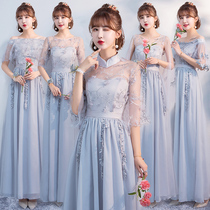 Bridesmaid uniform 2020 new autumn Chinese style fairy temperament Chinese style simple atmosphere sister bridesmaid dress female