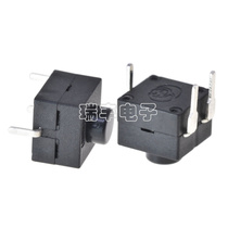8*8 mini super small miniature side press straight plug self-locking switch 2 foot button 8 3MM one open two open and one close modification