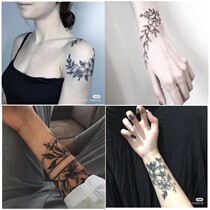 21 Sexy Large Pattern Flower Tattoo Stickers Waterproof Women Long Lasting Darkness Sweatproof Realistic Concealer Cover