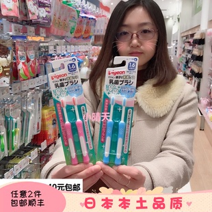 japanese pigeon baby toddler baby toothbrush 6 months 1-2-3 training deciduous toothbrush soft hair