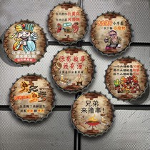 Industrial style restaurant restaurant cover Wall barbecue restaurant beer creative wall decoration bar restaurant wall hanging decoration