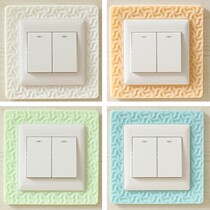 Luminous patch wall patch protective sheath free of stick soft switch decoration 86 Type of night light socket minimalist sleeve silicone Nordic