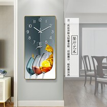 Clock decorative painting living room wall clock restaurant light luxury modern simple clock wall Home Fashion hanging watch rectangular