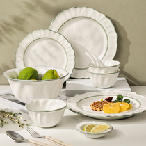 Ceramic dishes Dish Suit Home Composition Dishes Superior light lavish rice bowls Dish Beef Steak Tray Soup Bowl West Dining Tray